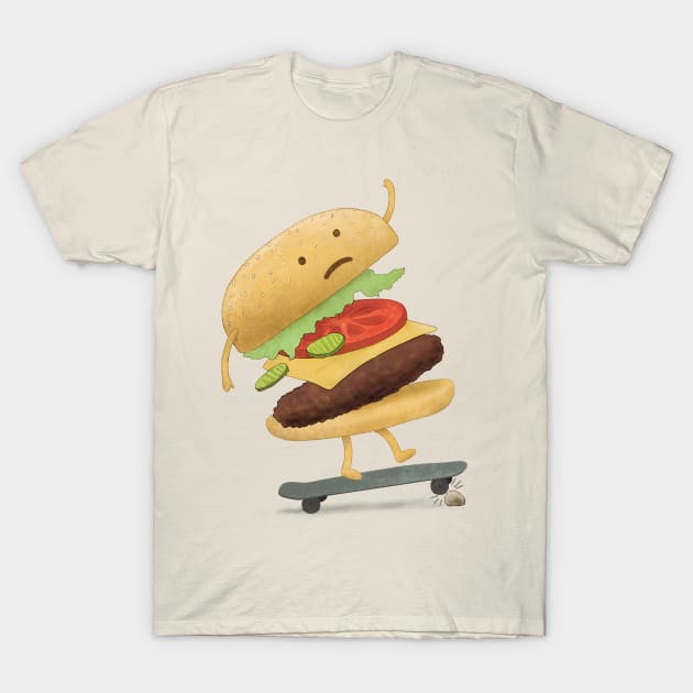Burger Wipe-Out T-Shirt by Terry Fan